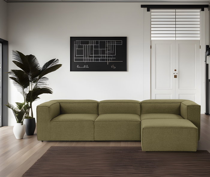 Atelier Del Sofa Sofá Esquinero Verde 296x185x66 cm